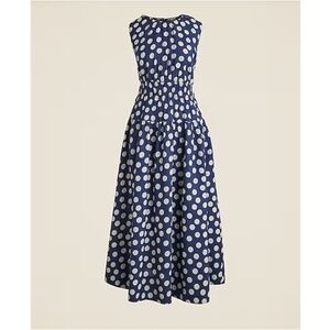 NWT J. Crew Hyacinth dress in polka-dot linen XS